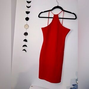 Firefighter red racerback mini dress